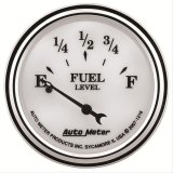 AutoMeter Gauge Fuel Level 2-1/16in. 240 Ohm(e) to 33 Ohm(f) Elec Old Tyme White II thumbnail 1