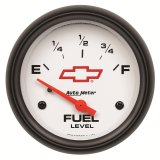 AutoMeter Gauge Fuel Level 2-5/8in. 0 Ohm(e) to 90 Ohm(f) Elec Chevy Red Bowtie White thumbnail 6