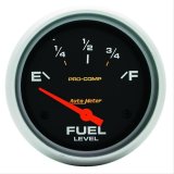 AutoMeter Gauge Fuel Level 2-5/8in. 0 Ohm(e) to 90 Ohm(f) Elec Pro-Comp thumbnail 1