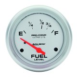 AutoMeter Gauge Fuel Level 2-5/8in. 16 Ohm(e) to 158 Ohm(f) Elec Ultra-Lite thumbnail 2