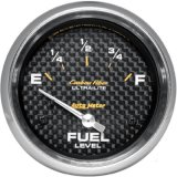 AutoMeter Gauge Fuel Level 2-5/8in. 240 Ohm(e) to 33 Ohm(f) Elec Carbon Fiber thumbnail 1