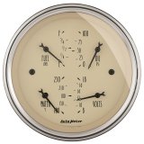 AutoMeter Gauge Quad 3-3/8in. 0 Ohm(e) to 90 Ohm(f)Elec Antique Beige thumbnail 2