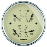 AutoMeter Gauge Quad 3-3/8in. 0 Ohm(e) to 90 Ohm(f)Elec Antique Beige thumbnail 5