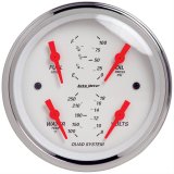 AutoMeter Gauge Quad 3-3/8in. 0 Ohm(e) to 90 Ohm(f)Elec Arctic White thumbnail 1
