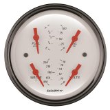 AutoMeter Gauge Quad 3-3/8in. 0 Ohm(e) to 90 Ohm(f)Elec Arctic White thumbnail 3