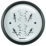 AutoMeter Gauge Quad 3-3/8in. 0 Ohm(e) to 90 Ohm(f)Elec Old Tyme White thumbnail 4