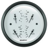 AutoMeter Gauge Quad 3-3/8in. 0 Ohm(e) to 90 Ohm(f)Elec Old Tyme White thumbnail 5