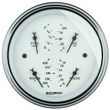 AutoMeter Gauge Quad 3-3/8in. 0 Ohm(e) to 90 Ohm(f)Elec Old Tyme White thumbnail 7