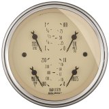 AutoMeter Gauge Quad 3-3/8in. 240 Ohm(e) to 33 Ohm(f) Elec Antique Beige thumbnail 2