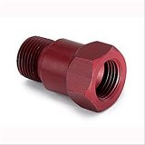 AutoMeter Fitting Adapter 3/8in. NPT Male Aluminum Red For Mech. Temp. Gauge thumbnail 2