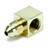 AutoMeter Fitting Adapter 90 Deg. 1/8in. NPT Female To -3AN Male Brass thumbnail 3