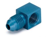 AutoMeter Fitting Adapter 90 Deg. 1/8in. NPT Female To -4AN Male Aluminum Blue Anodized thumbnail 8