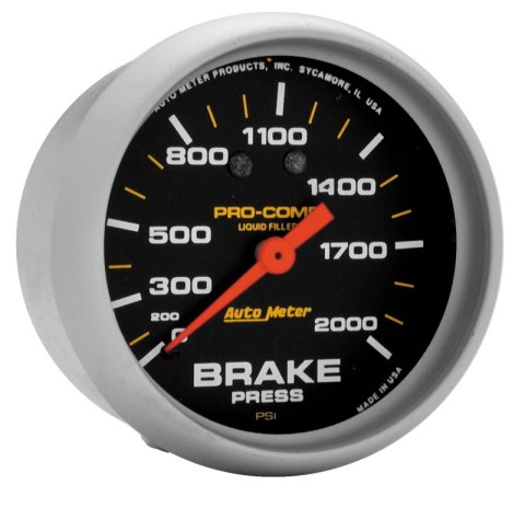 AutoMeter Gauge Brake Press 2-5/8in. 2000PSI Liquid Filled Mech Pro-Comp thumbnail 3