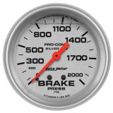 AutoMeter Gauge Brake Press 2-5/8in. 2000PSI Liquid Filled Mech Ultra-Lite thumbnail 1