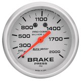AutoMeter Gauge Brake Press 2-5/8in. 2000PSI Liquid Filled Mech Ultra-Lite thumbnail 2