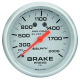 AutoMeter Gauge Brake Press 2-5/8in. 2000PSI Liquid Filled Mech Ultra-Lite thumbnail 3
