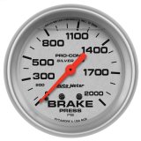 AutoMeter Gauge Brake Press 2-5/8in. 2000PSI Liquid Filled Mech Ultra-Lite thumbnail 4