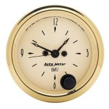 AutoMeter Gauge Clock 2-1/16in. 12HR Analog Golden Oldies thumbnail 1