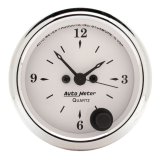 AutoMeter Gauge Clock 2-1/16in. 12HR Analog Old Tyme White thumbnail 4