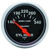 AutoMeter Gauge Cylinder Head Temp 2-1/16in. 140-340 Deg. F Electric Sport-Comp thumbnail 6