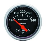 AutoMeter Gauge Cylinder Head Temp 2-1/16in. 140-340 Deg. F Electric Sport-Comp thumbnail 8