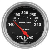 AutoMeter Gauge Cylinder Head Temp 2-5/8in. 140-340 Deg. F Electric Sport-Comp thumbnail 3