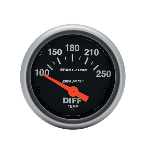 AutoMeter Gauge Differential Temp 2-1/16in. 100-250 Deg. F Electric Sport-Comp thumbnail 2