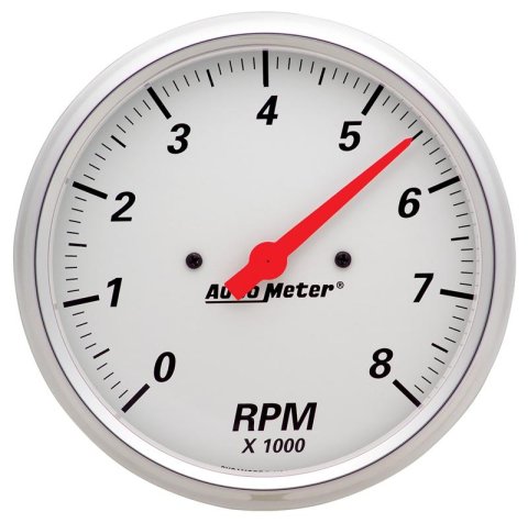AutoMeter Gauge Dual Wtmp & Volt 3-3/8in. 250 Deg. F & 18V Elec Arctic White thumbnail 6