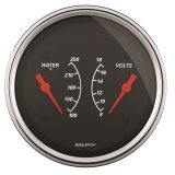 AutoMeter Gauge Dual Wtmp & Volt 3-3/8in. 250 Deg. F & 18V Elec Designer Black thumbnail 2