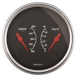 AutoMeter Gauge Dual Wtmp & Volt 3-3/8in. 250 Deg. F & 18V Elec Designer Black thumbnail 5