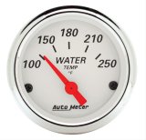 AutoMeter Gauge Dual Wtmp & Volt 3-3/8in. 250 Deg. F & 18V Elec Old Tyme White thumbnail 1