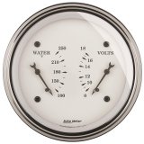 AutoMeter Gauge Dual Wtmp & Volt 3-3/8in. 250 Deg. F & 18V Elec Old Tyme White thumbnail 4