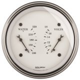 AutoMeter Gauge Dual Wtmp & Volt 3-3/8in. 250 Deg. F & 18V Elec Old Tyme White thumbnail 7