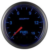 AutoMeter Gauge Fuel Press 2-1/16in. 15PSI Stepper Motor W/Peak & Warn Elite thumbnail 4