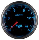 AutoMeter Gauge Fuel Press 2-1/16in. 15PSI Stepper Motor W/Peak & Warn Elite thumbnail 6