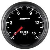 AutoMeter Gauge Fuel Press 2-1/16in. 15PSI Stepper Motor W/Peak & Warn Elite thumbnail 8
