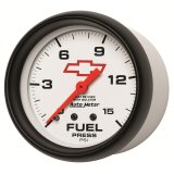 AutoMeter Gauge Fuel Press 2-5/8in. 15PSI Mech W/Isolator Chevy Red Bowtie White thumbnail 9