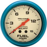AutoMeter Gauge Fuel Press 2-5/8in. 15PSI Mech. Glow In The Dark Ultra-Nite thumbnail 4