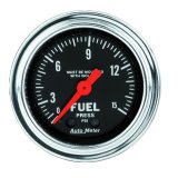 AutoMeter Gauge Fuel Pressure 2-1/16in. 15PSI Mech. W/Isolator Traditional Chrome thumbnail 3