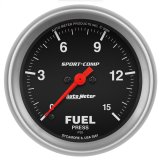 AutoMeter Gauge Fuel Pressure 2-5/8in. 15PSI Digital Stepper Motor Sport-Comp thumbnail 4