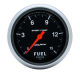 AutoMeter Gauge Fuel Pressure 2-5/8in. 15PSI Digital Stepper Motor Sport-Comp thumbnail 8