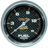 AutoMeter Gauge Fuel Pressure 2-5/8in. 15PSI Mech. Incl. Isolator Carbon Fiber thumbnail 4