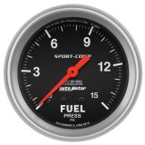 AutoMeter Gauge Fuel Pressure 2-5/8in. 15PSI Mechanical W/Isolator Sport-Comp thumbnail 1
