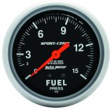 AutoMeter Gauge Fuel Pressure 2-5/8in. 15PSI Mechanical W/Isolator Sport-Comp thumbnail 2