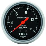 AutoMeter Gauge Fuel Pressure 2-5/8in. 15PSI Mechanical W/Isolator Sport-Comp thumbnail 4