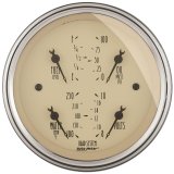 AutoMeter Gauge Kit 2 Pc. Quad & Speedometer 3-3/8in. Antique Beige thumbnail 2