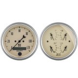 AutoMeter Gauge Kit 2 Pc. Quad & Speedometer 3-3/8in. Antique Beige thumbnail 8