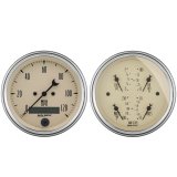 AutoMeter Gauge Kit 2 Pc. Quad & Speedometer 3-3/8in. Antique Beige thumbnail 9