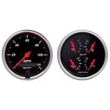 AutoMeter Gauge Kit 2 Pc. Quad & Speedometer 3-3/8in. Designer Black thumbnail 5