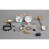 AutoMeter Gauge Kit 2 Pc. Quad & Speedometer 3-3/8in. Old Tyme White thumbnail 2